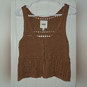 Aerie Brown Knit Tank Top NWOT